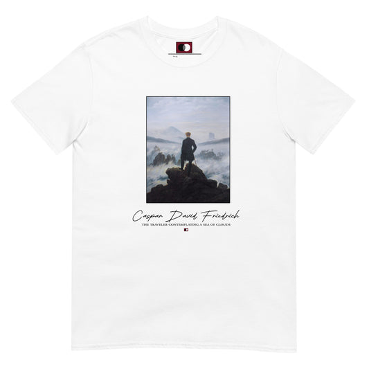 Caspar David Friedrich's The Traveler contemplating a sea of clouds Artsy Streetwear T-Shirt | Ariarta
